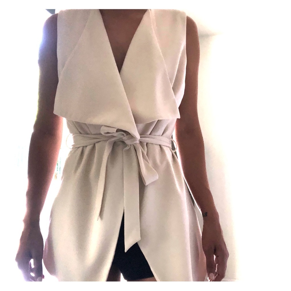 Bebe Blush Wrap Top Blouse